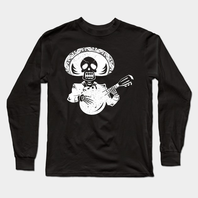 'Skull Playing Banjo' Awesome Music Gift Long Sleeve T-Shirt by ourwackyhome